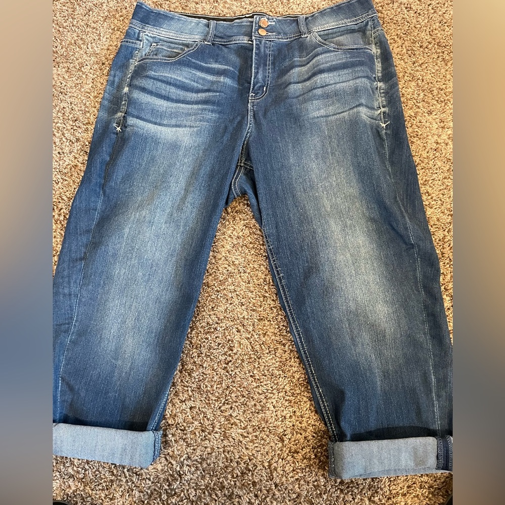 Sz 18 Lane Bryant crop tighter tummy technology jean